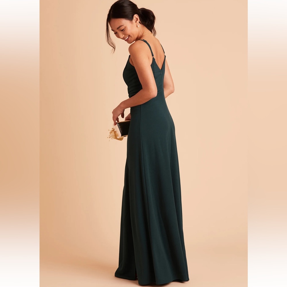 Birdy Grey | Jay Dress | Crepe Emerald Maxi dress with slit | Size Medium